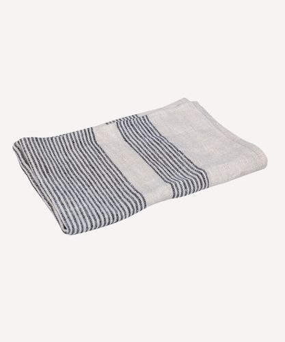 Woven Multi Stripe Tea Towel Natural & Black