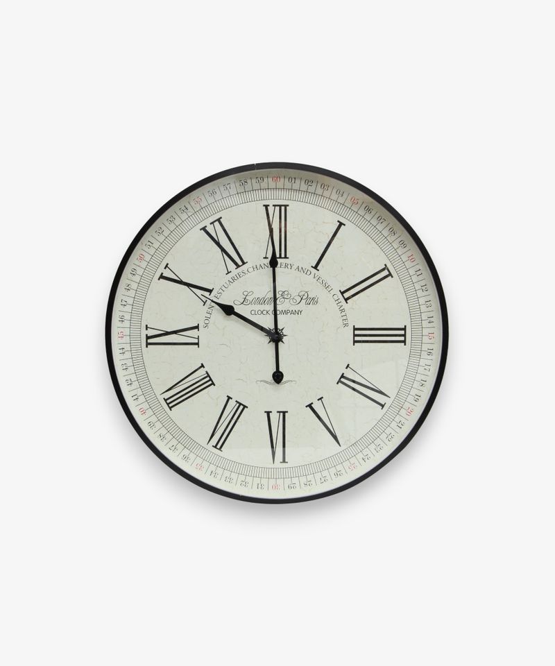Noir Compass Wall Clock