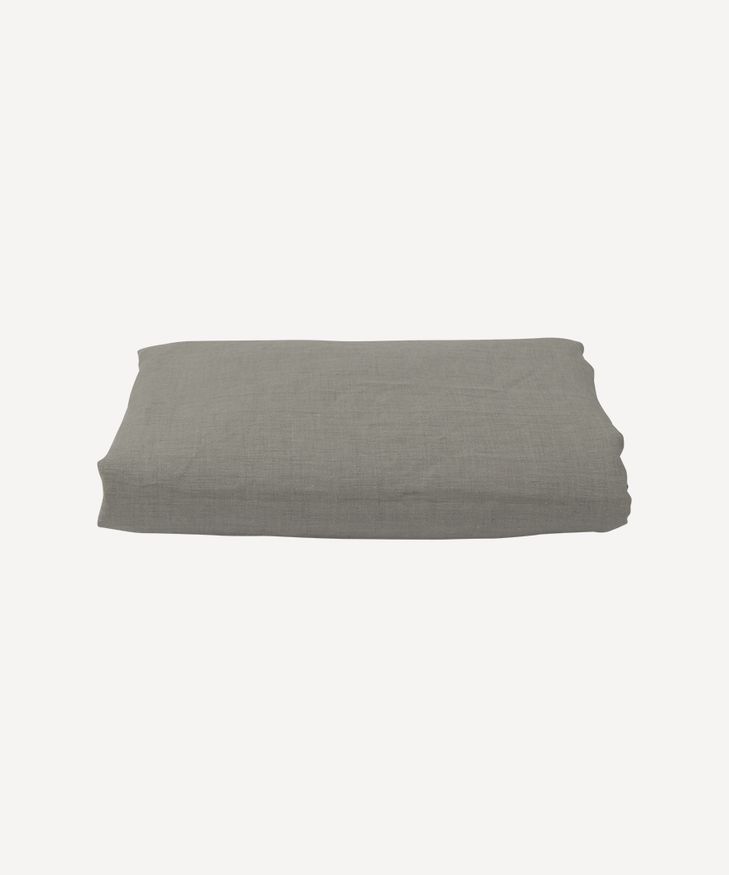 Emilie Linen Fitted Sheet King Fog