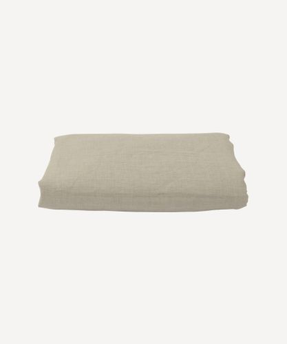 Emilie Linen Fitted Sheet Super King Sand