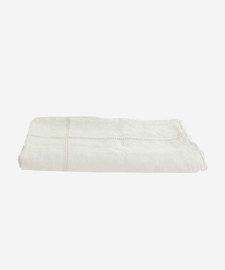 Emilie Linen Duvet Cover Queen Ecru