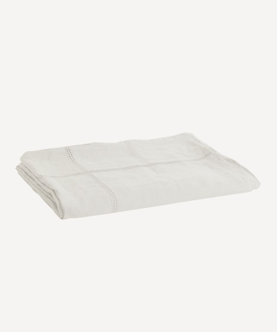 Emilie Linen Duvet Cover Queen Ecru