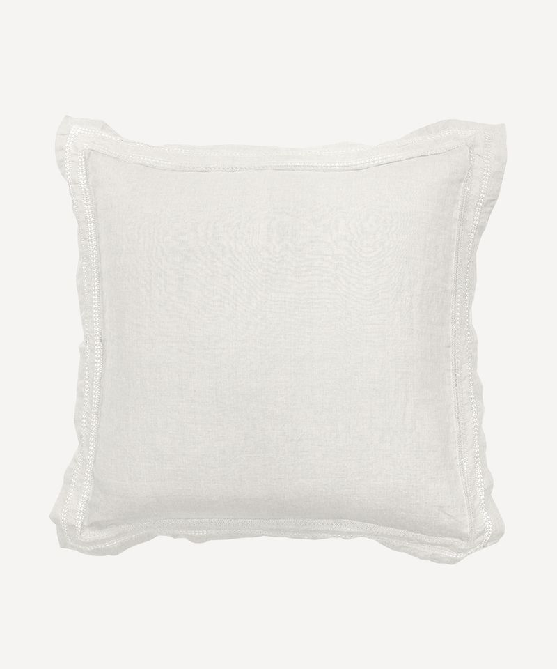 Emilie Linen Euro Pillow Cover Ecru  (2PC)