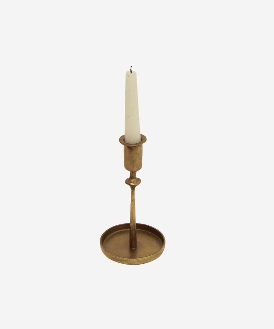 Raine Taper Gold Candleholder