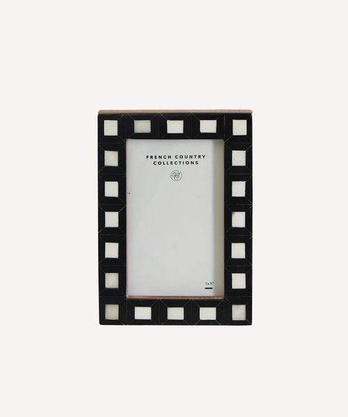 Black & White Squares Photo Frame 3x5"