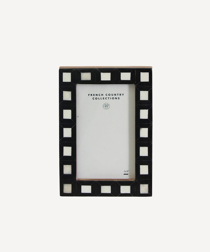 Black & White Squares Photo Frame 3x5"