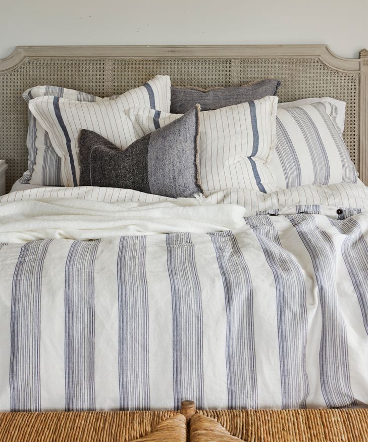 Capri Stripe Linen Duvet Super King