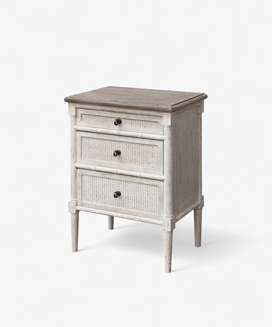 Laurette 3 Drawer Bedside Table