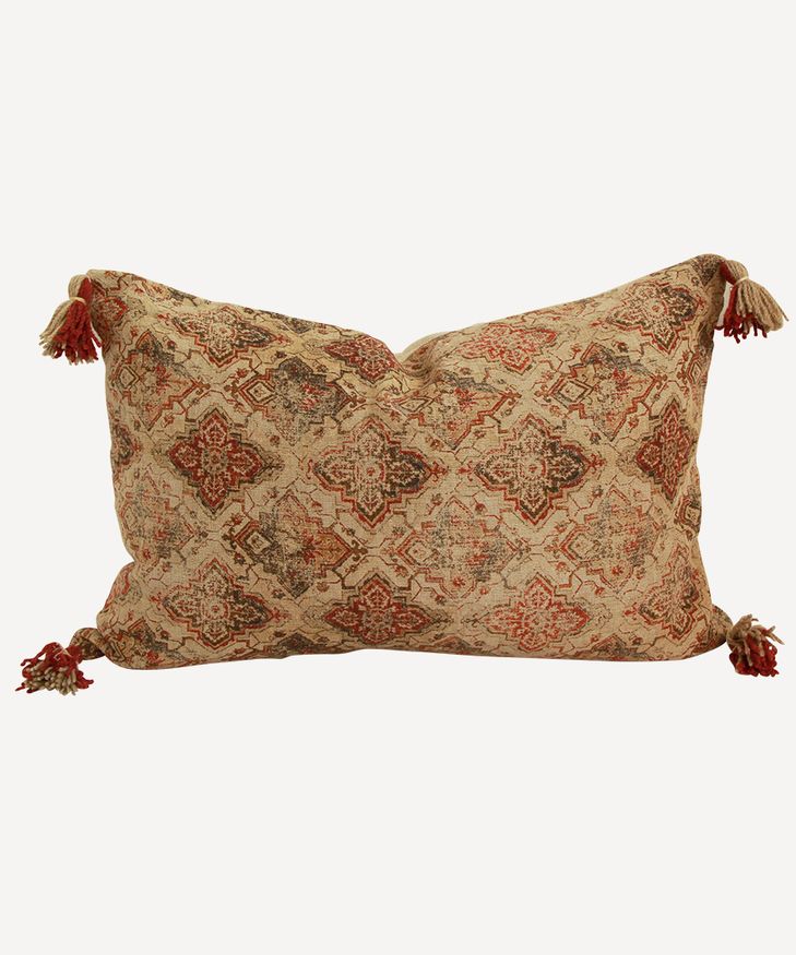 Faded Filagree Print Cushion Cover