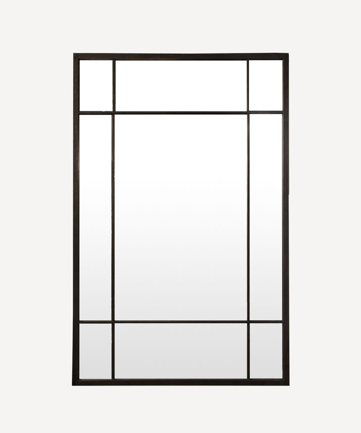 Rect Iron Grid Mirror