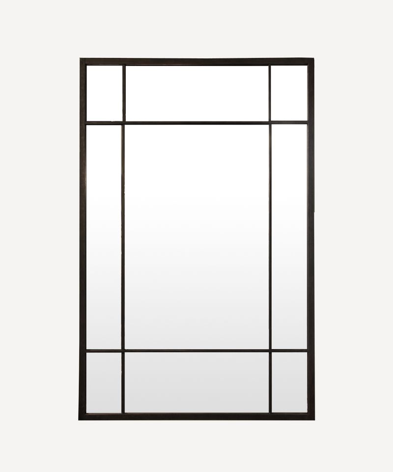 Rect Iron Grid Mirror