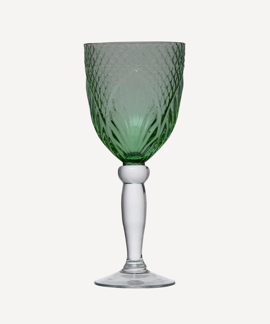 Vintage Green Goblet