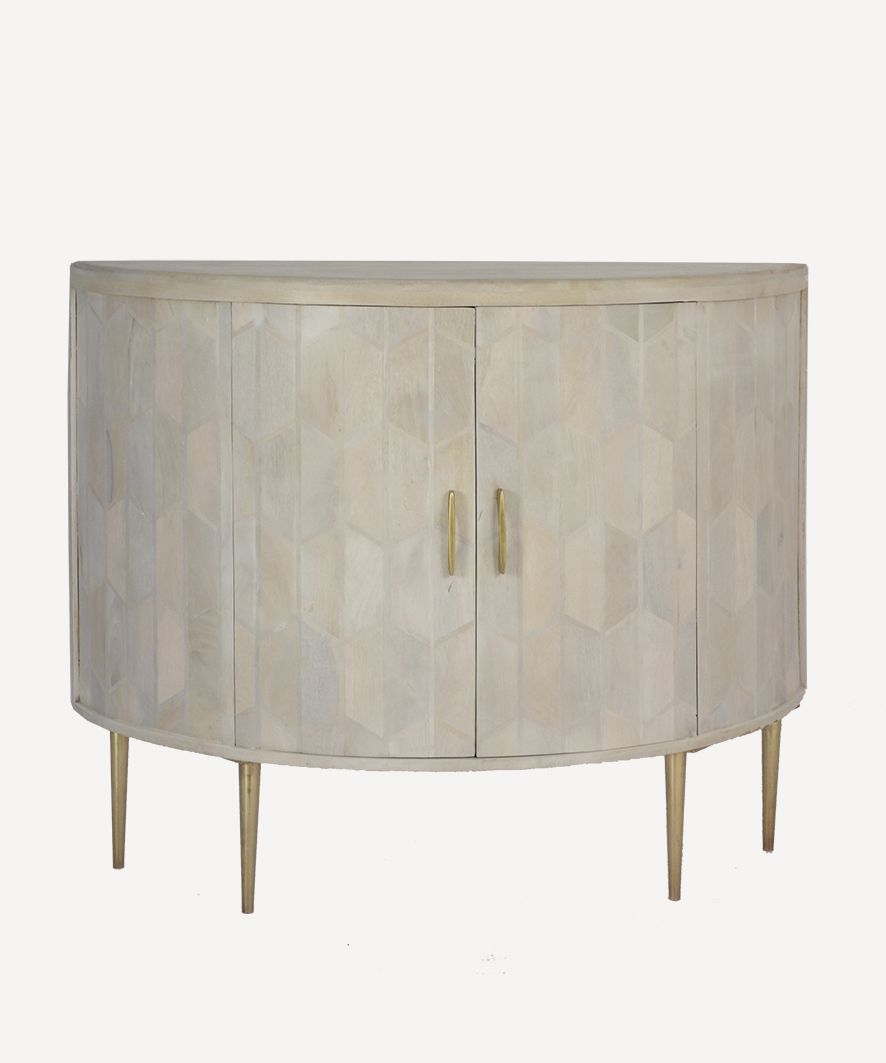 Half Round Parqutery Cabinet