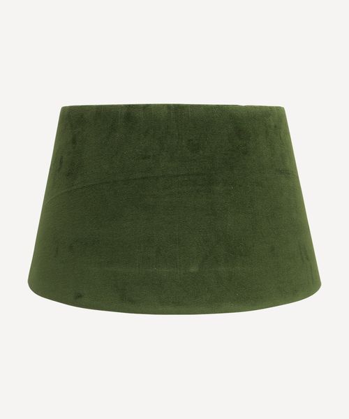 Tapered Drum Velvet Shade Olive 40cm
