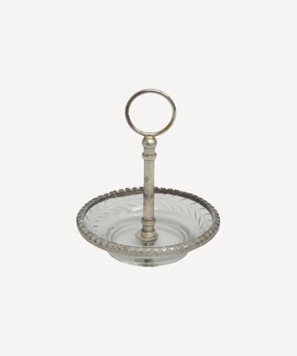 Cut Glass Ring Dish with Handle