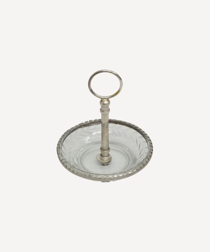 Cut Glass Ring Dish with Handle