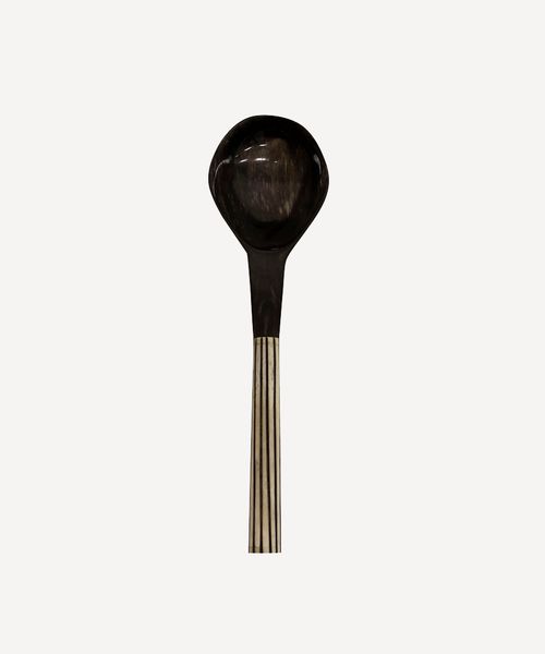 Black and White Serving  Spoon