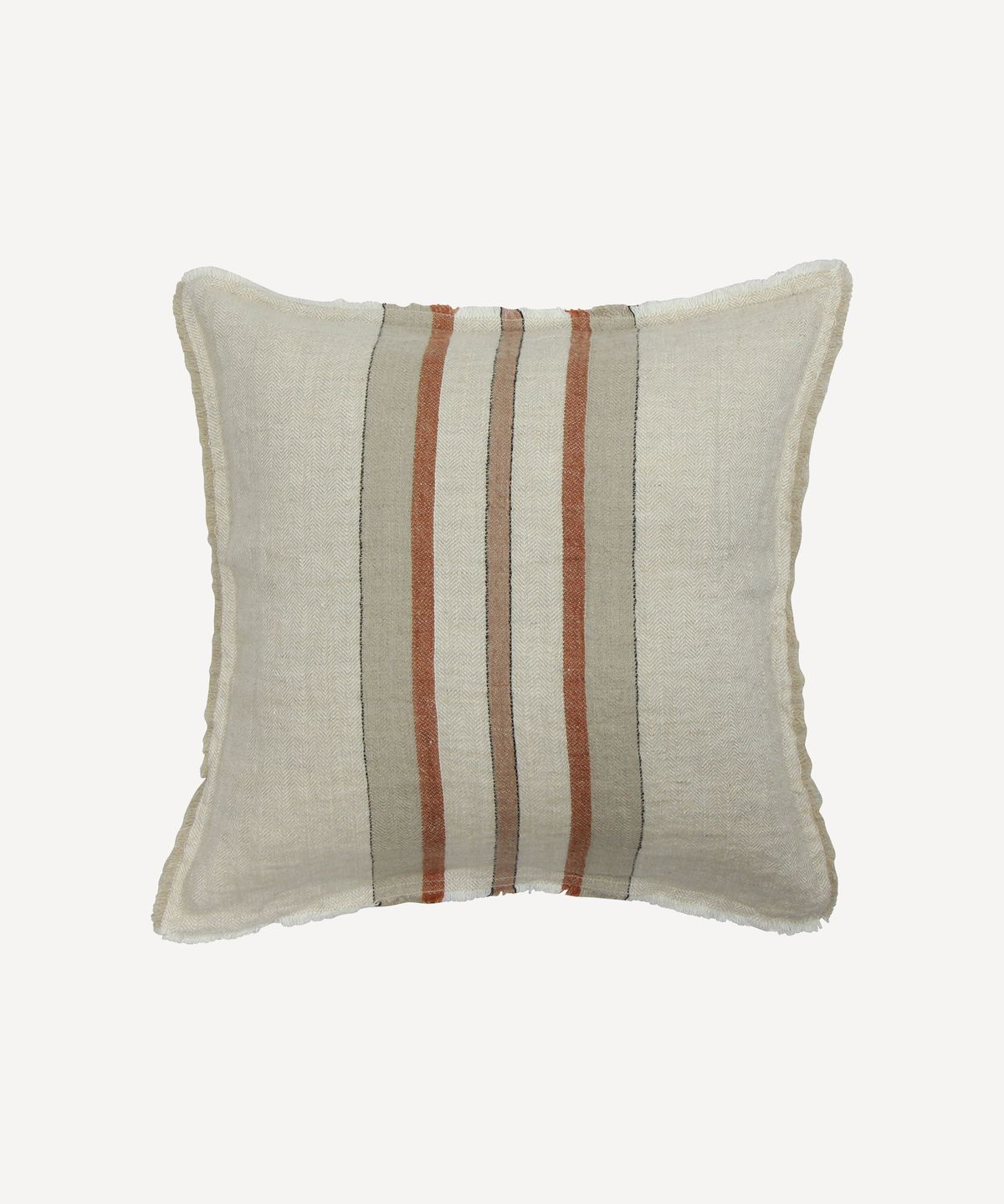 Herringbone Stripe Linen Cushion Cover Natural