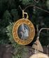 Holly Oval Gold Frame Hanging Decoration