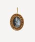 Holly Oval Gold Frame Hanging Decoration