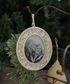 Holly Oval Silver Frame Hanging Decoration