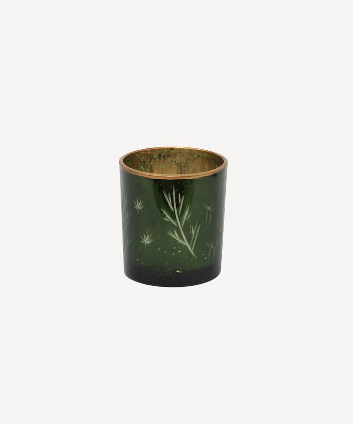 Etched Votive Green Small