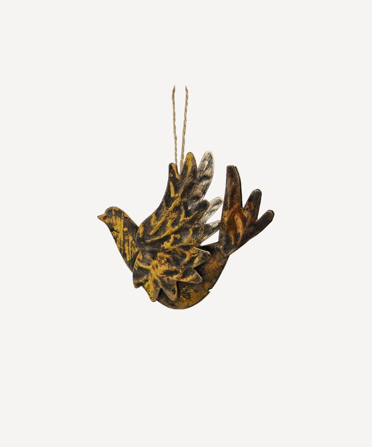 Antique Gold Dove Hanging Decoration