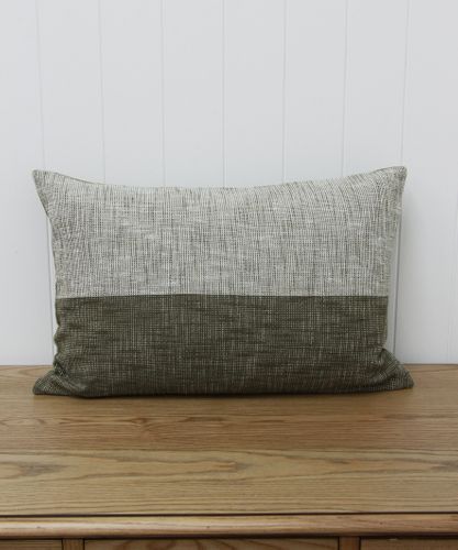 Block Velvet Back Cushion Cover 60x40cm