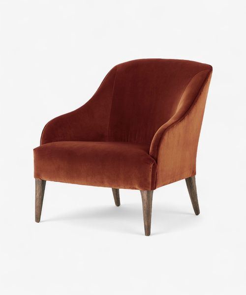 Lupita Cinnamon Velvet Lounge Chair
