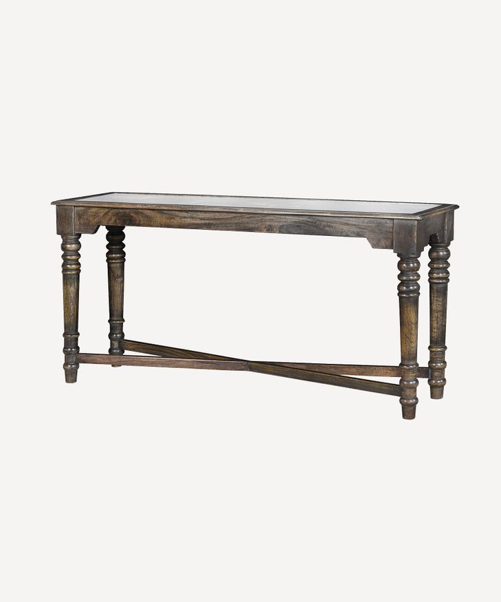 Edwin Marble and Wood Console Table