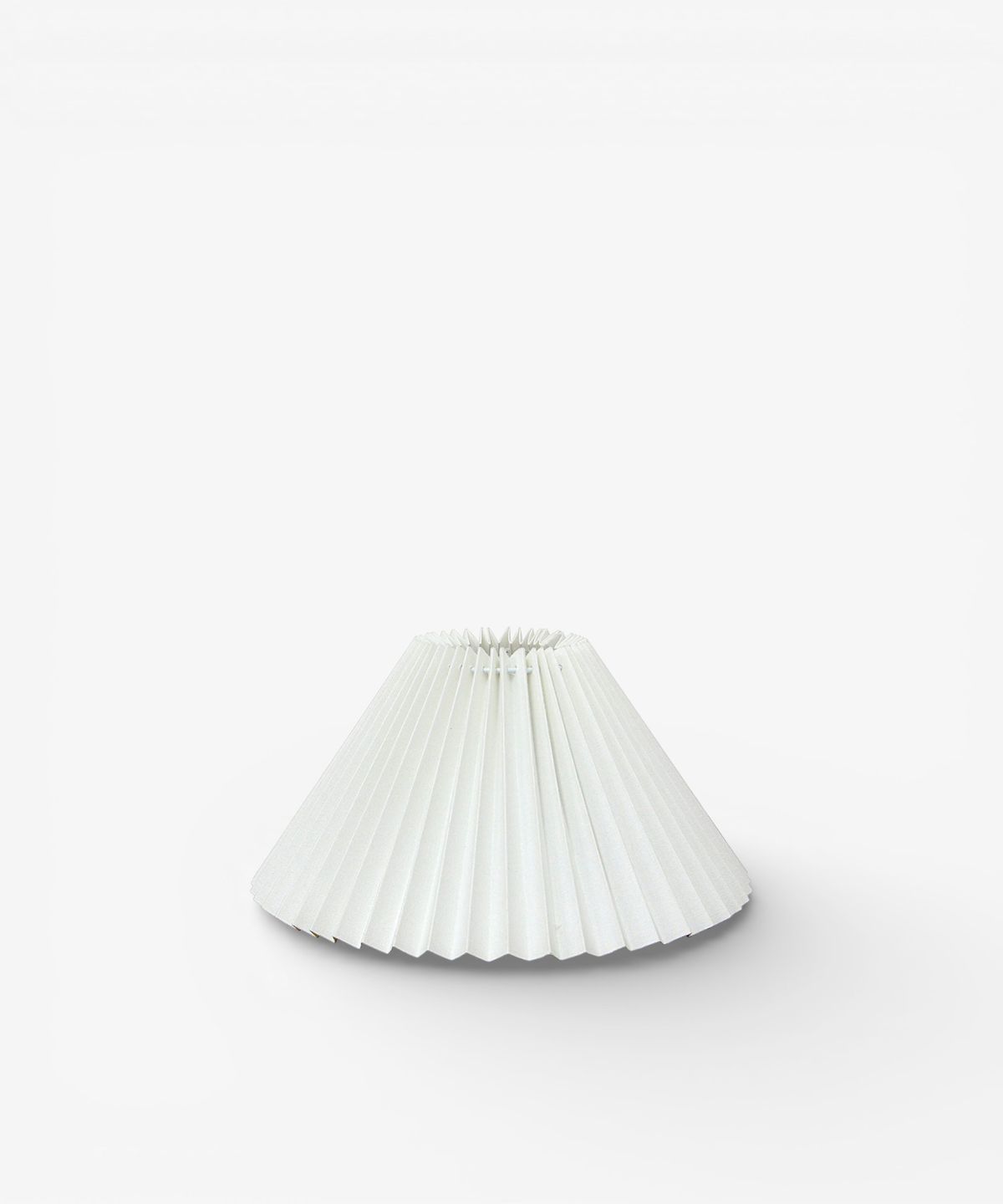 Pleated Linen Shade 26cmD White