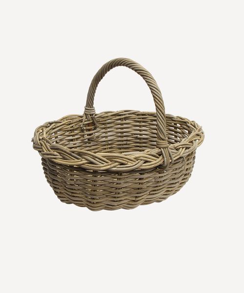 Grove Large Oval Harvest Basket with Handle