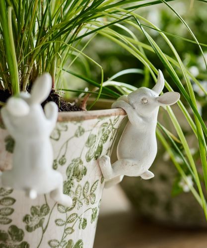 Hanging Bunny Decor White (4PC)