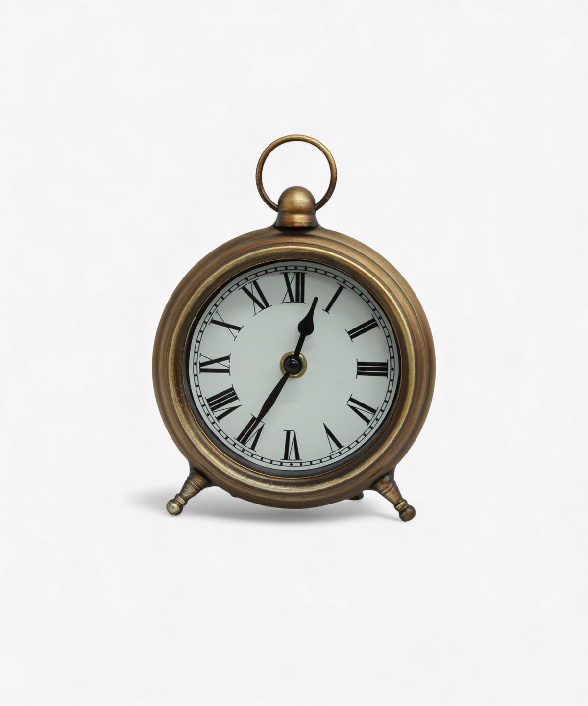 Desk Clock  Antique Gold