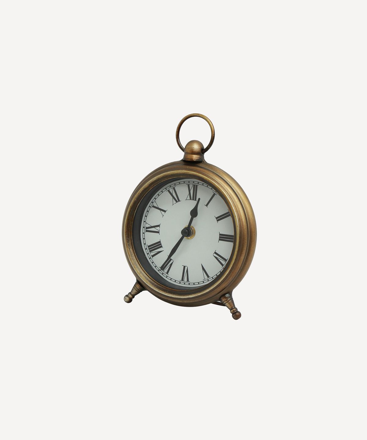 Desk Clock  Antique Gold