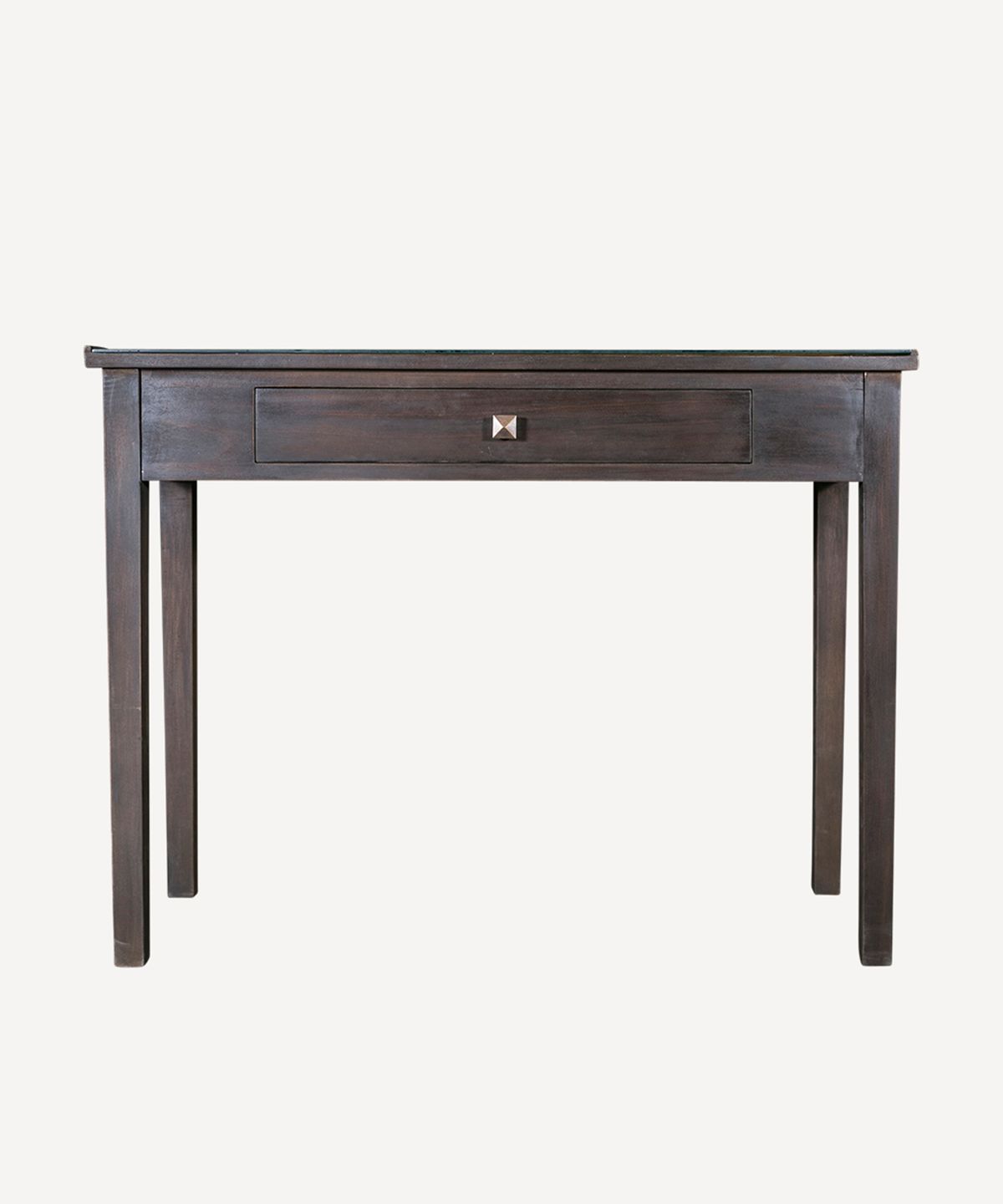 Lisbon Dark Wood Rattan Desk