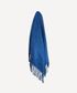 Solid Fringed Blue Throw