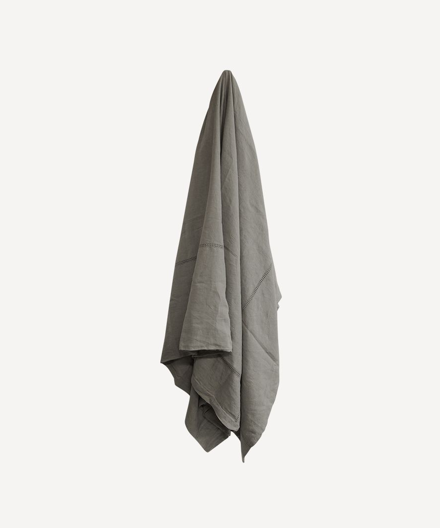 Emilie Linen Duvet Cover Queen Fog