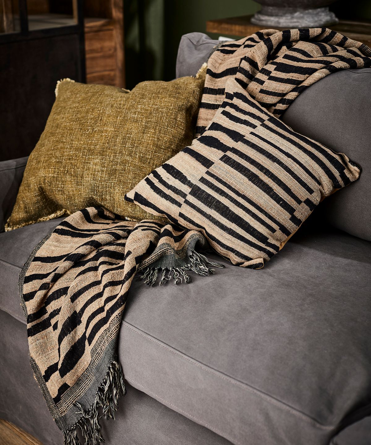 Stripes Wool Silk Throw