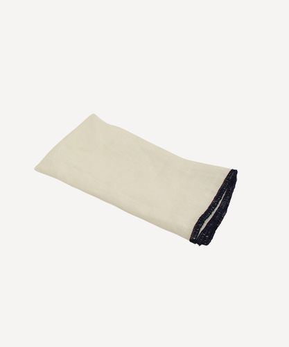 Linen Napkin Navy Edge