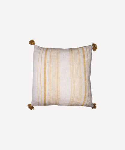 Butter Stripe Tassel Cushion