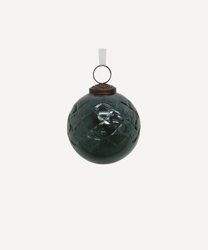 Cut Glass Bauble Teal