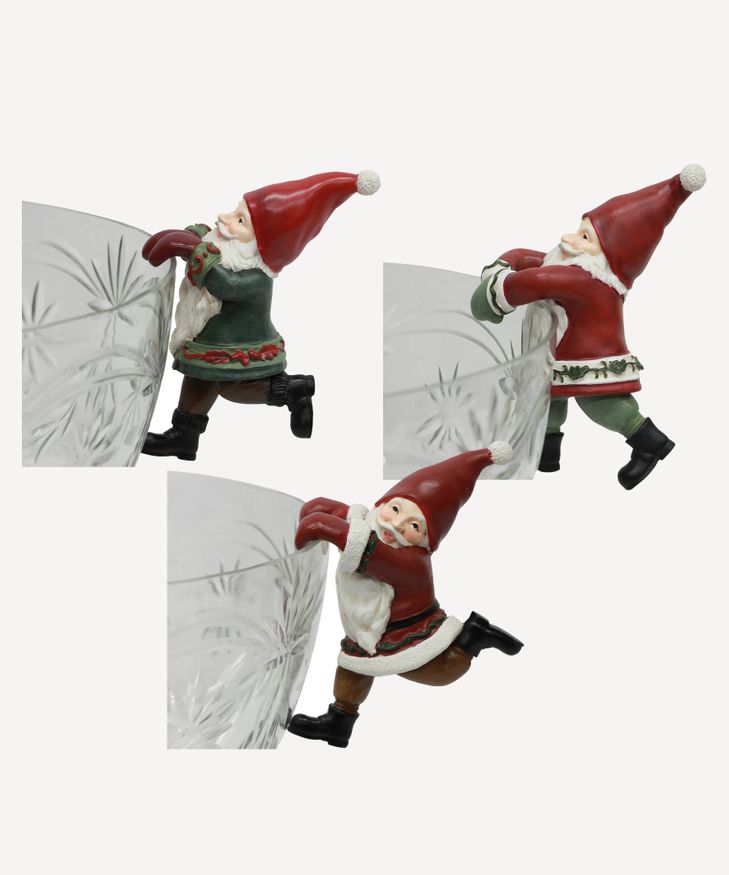 Vintage Pot Hanging Santas Assorted (3PC)