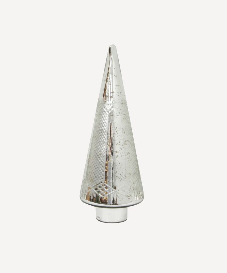 Cut Glass Tree Antique Silver Large