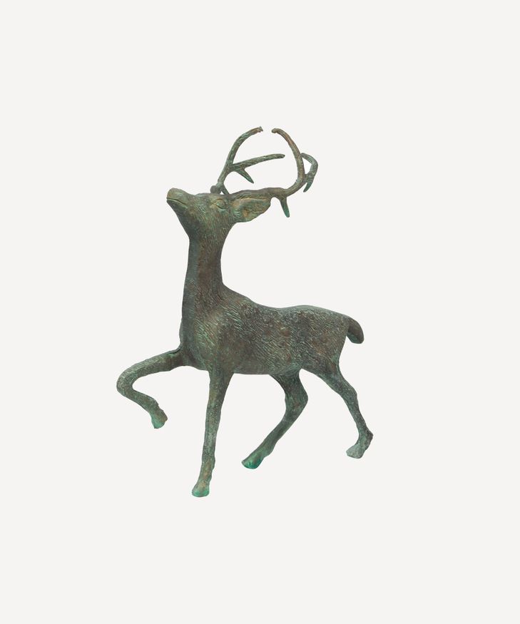 Reindeer Stag Large Brass Antique