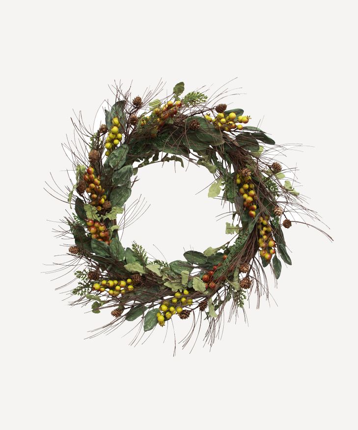 Foraged Green Berry Wreath Large