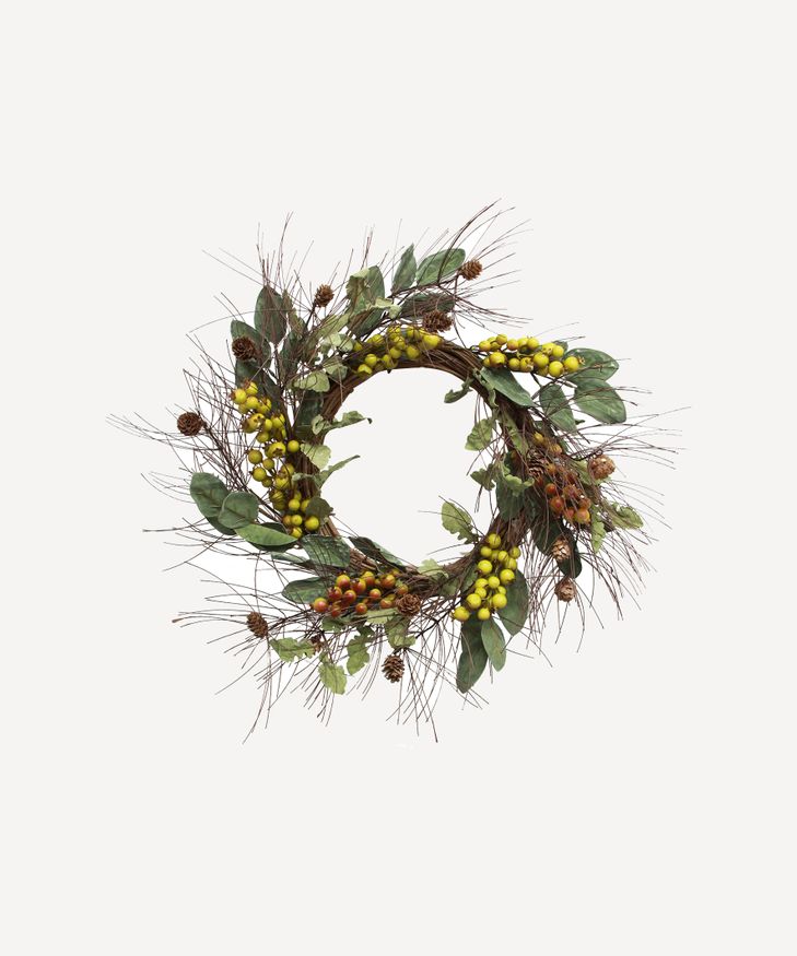 Foraged Green Berry Wreath Small