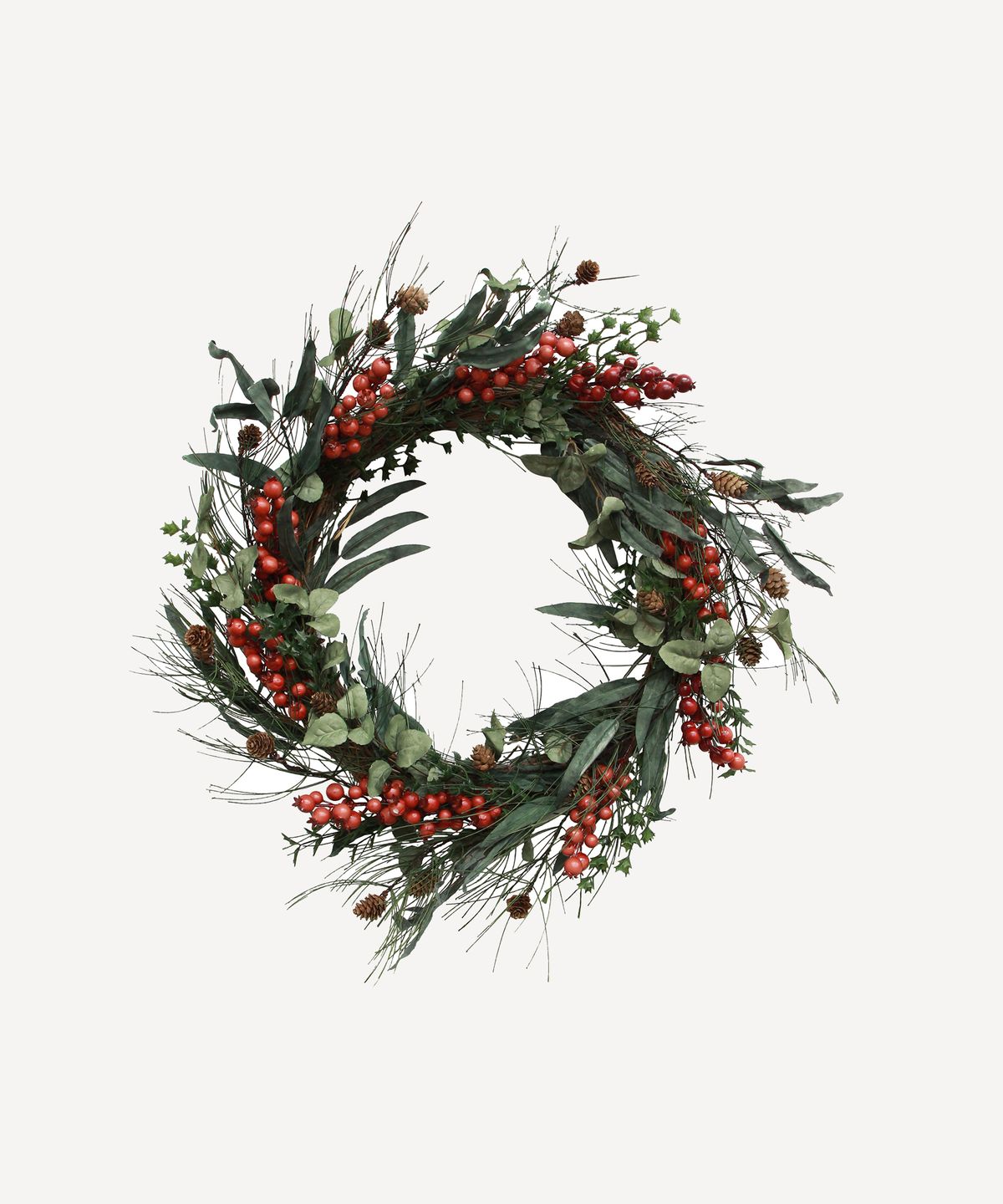 Foraged Red Berry Wreath Large French Country Collections