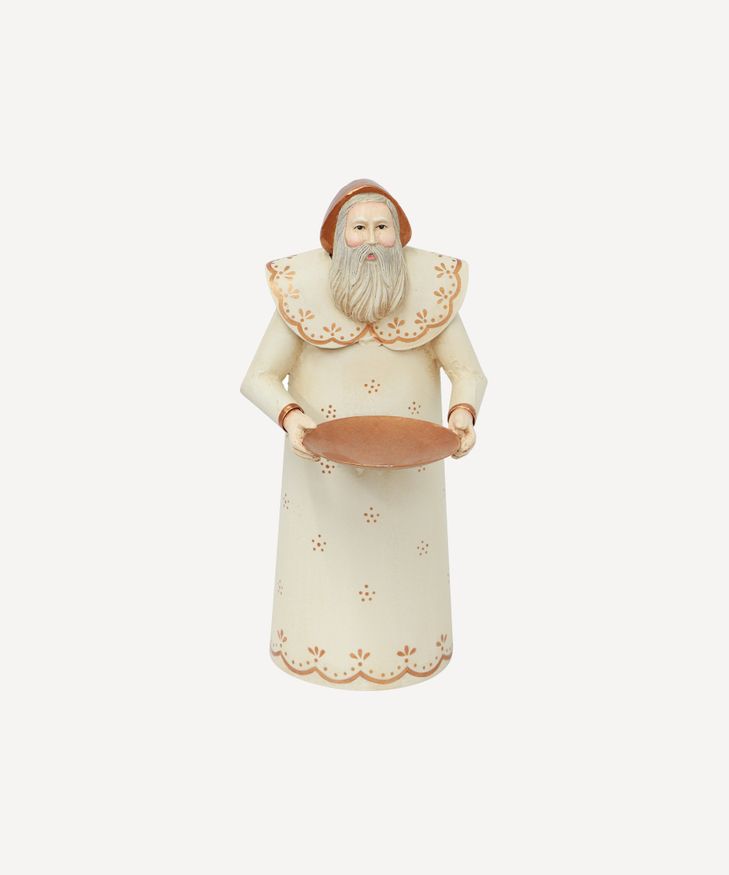 Santa with Candle Plate Copper