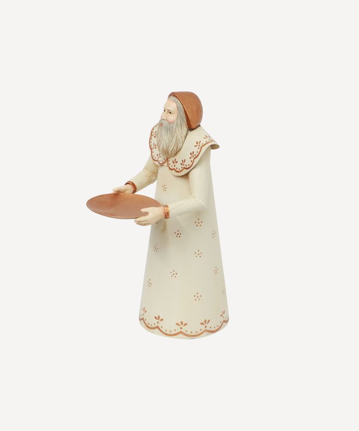 Santa with Candle Plate Copper